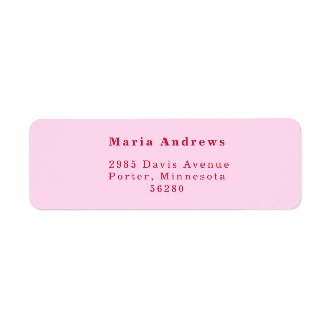 Modern Return Address Label (Front)