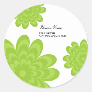 Modern Return Address Label - Green Floral
