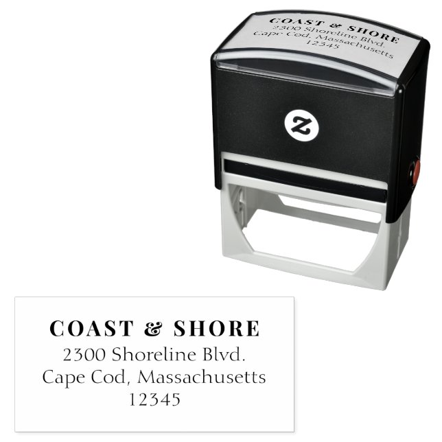 Modern Return Address Labels Self-inking Stamp (In Situ)