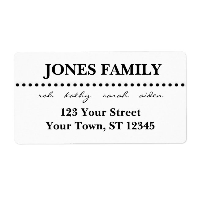 Modern return address lable (Front)