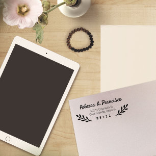 Modern Return Address Rubber Stamp