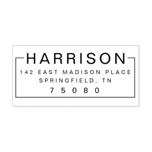 Modern Return Address Self Inking Stamp Block