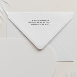 Modern Return Address Wood Handle Stamp<br><div class="desc">Modern return address wood handle stamp. Easily stamp the front left or back flap of envelopes,  luggage tags and more. Perfect for life events and everyday mail. Kimberly Brett.</div>