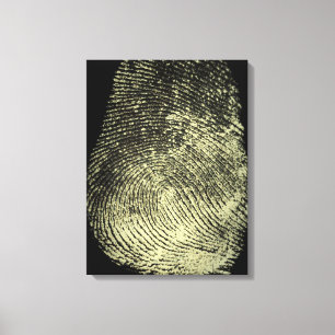 Modern Reversed Loop Fingerprint Canvas Print