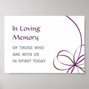 Modern Ribbon Small Poster Sign