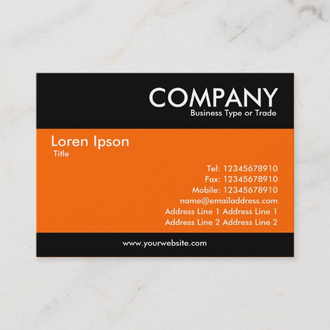 Modern - Rich Orange Business Card (Front)