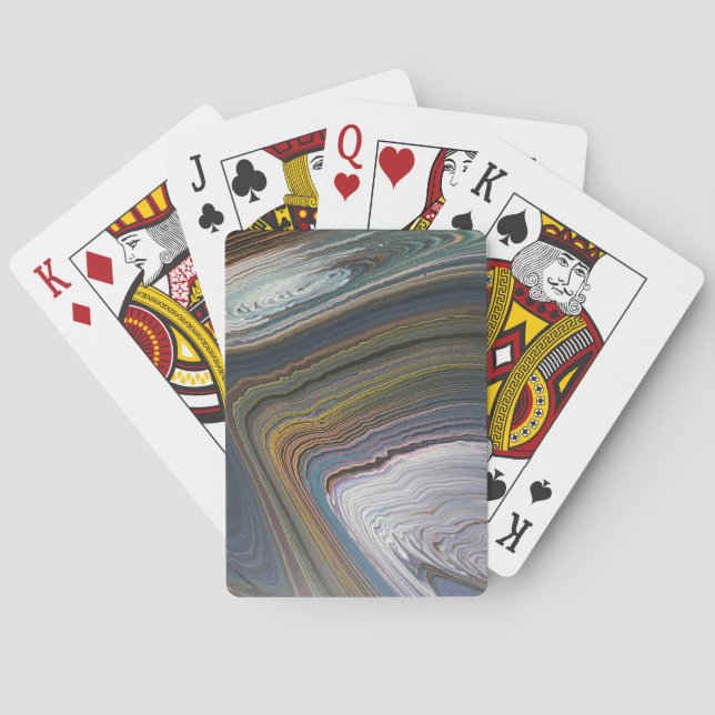 Modern Ring Pour Design Playing Cards (Back)