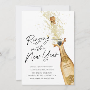 Modern Ringing in the New Year Party invitation