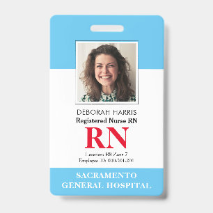 Modern RN Nurse ID Badge