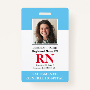 Modern RN Nurse ID Badge