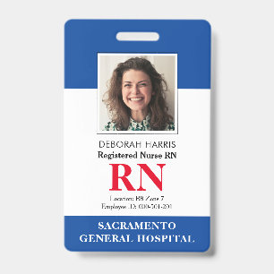 Modern RN Nurse ID Badge