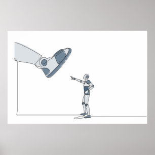 Modern robotic artificial intelligence poster
