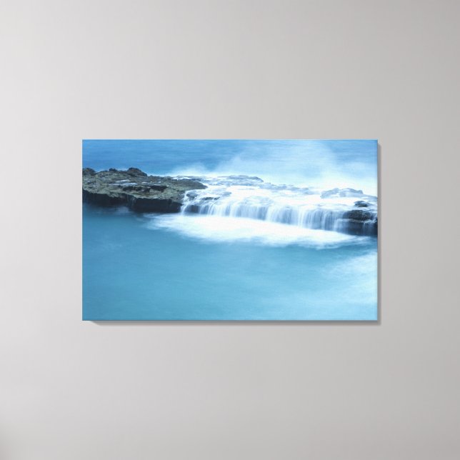 Modern Rock Ocean Stretched Canvas Print (Front)