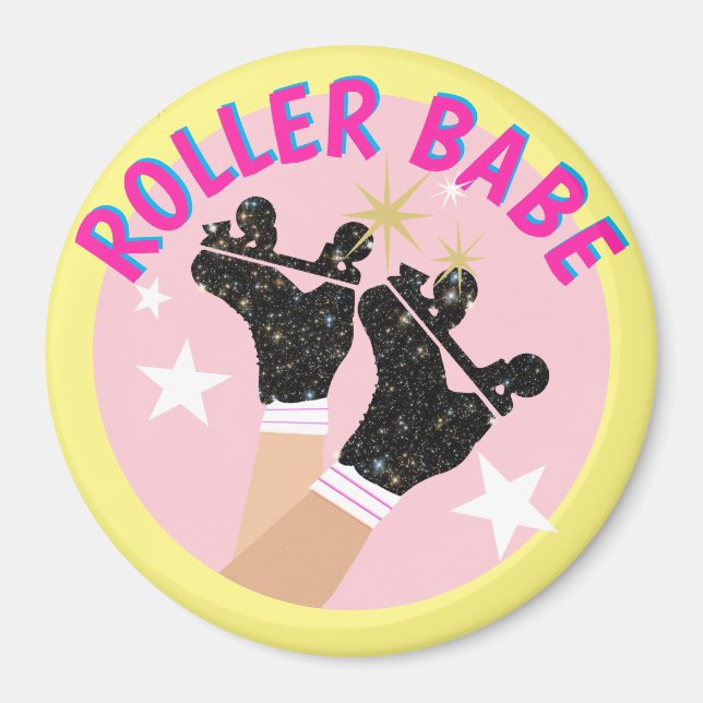 Modern Roller Babe Skater Derby Skating Gift      Magnet (Front)