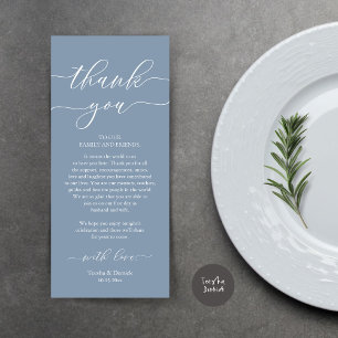 Modern Romance Dinner Place Setting Thank You Card