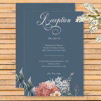 Modern Romantic Blue Garden Floral Reception