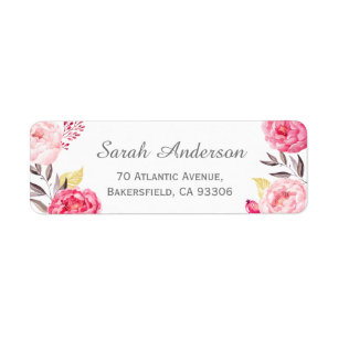 Modern Romantic Botanical Chic Pink Flowers