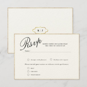MODERN & ROMANTIC CALLIGRAPHY WEDDING RSVP CARD