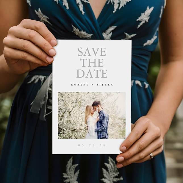 Modern Romantic Casual Photo Wedding Save The Date Invitation (Creator Uploaded)