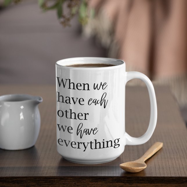 Modern Romantic Couple Quote Lovely Gift Coffee Mug (Creator Uploaded)