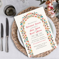 Modern Romantic Elegant Floral Rehearsal Dinner