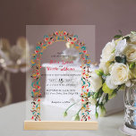 Modern Romantic Elegant Floral Wreath Wedding Acrylic Invitations<br><div class="desc">Beautiful Invitation to celebrate Special occasions and festivals comes with digital and E-invitation as per your request. We would love to replicate our designs to make multiple products like rsvp cards, labels envelopes, and more. Customisation is available for ready to print on request at info@shamaurcreatif@gmail.com Look Forward to hearing from...</div>