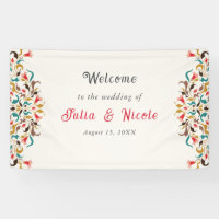 Modern Romantic Elegant Floral Wreath Wedding