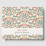 Modern Romantic Elegant Floral Wreath Wedding Guest Book<br><div class="desc">Beautiful Invitation to celebrate Special occasions and festivals comes with digital and E-invitation as per your request. We would love to replicate our designs to make multiple products like rsvp cards, labels envelopes, and more. Customisation is available for ready to print on request at info@shamaurcreatif@gmail.com. Look Forward to hearing from...</div>