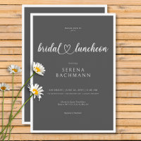 Modern Romantic Minimal Grey Bridal Luncheon