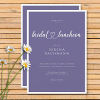 Modern Romantic Minimal Lavender Bridal Luncheon