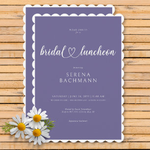 Modern Romantic Minimal Lavender Bridal Luncheon Invitation