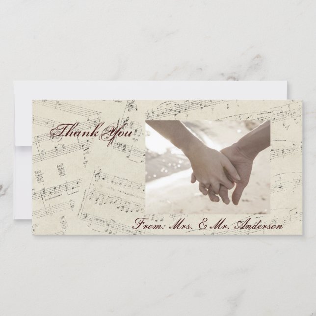 Modern Romantic Music notes Music Wedding (Front)
