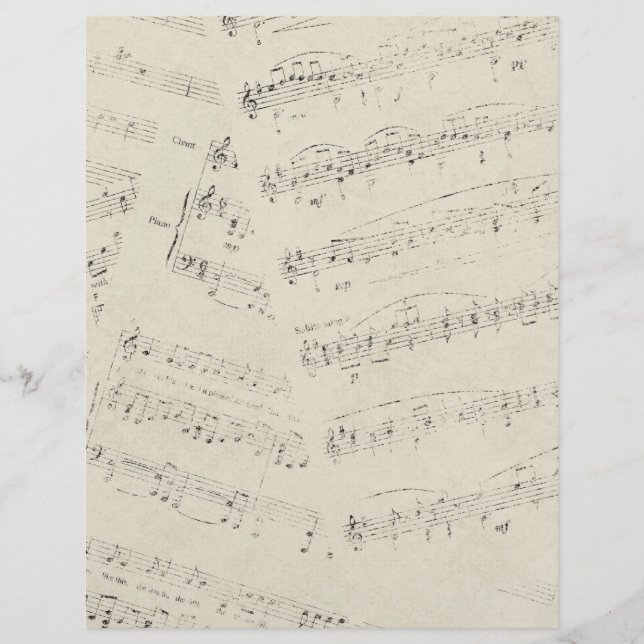 Modern Romantic Music notes Music Wedding (Front)