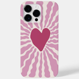 Modern Romantic Pink Hearts Pattern Case-Mate iPhone 14 Pro Max Case