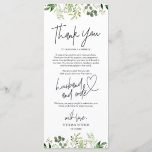 Modern romantic Place Setting Thank You Card