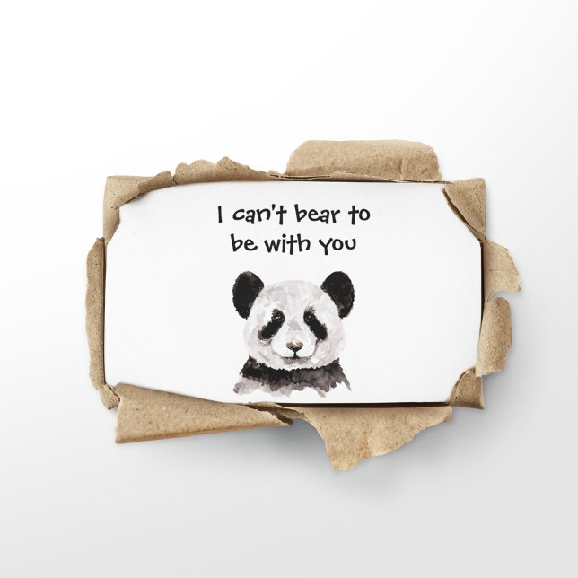 Modern Romantic Quote With Black And White Panda Business Card (Creator Uploaded)