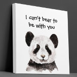 Modern Romantic Quote With Black And White Panda Canvas Print<br><div class="desc">Looking for a special gift that speaks volumes without saying a word? Our collection offers a range of products, from charming home decor to stylish accessories, perfect for surprising your loved ones or treating yourself. These items not only add a touch of romance to your surroundings but also serve as...</div>