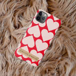 Modern  Romantic Red & Pink Hearts Pattern  iPhone 11Pro Max Case<br><div class="desc">Modern  Romantic Red & Pink Hearts Pattern</div>