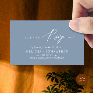 Modern Romantic RSVP Wedding Dinner Invitation