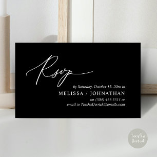 Modern Romantic RSVP Wedding Dinner Invitation