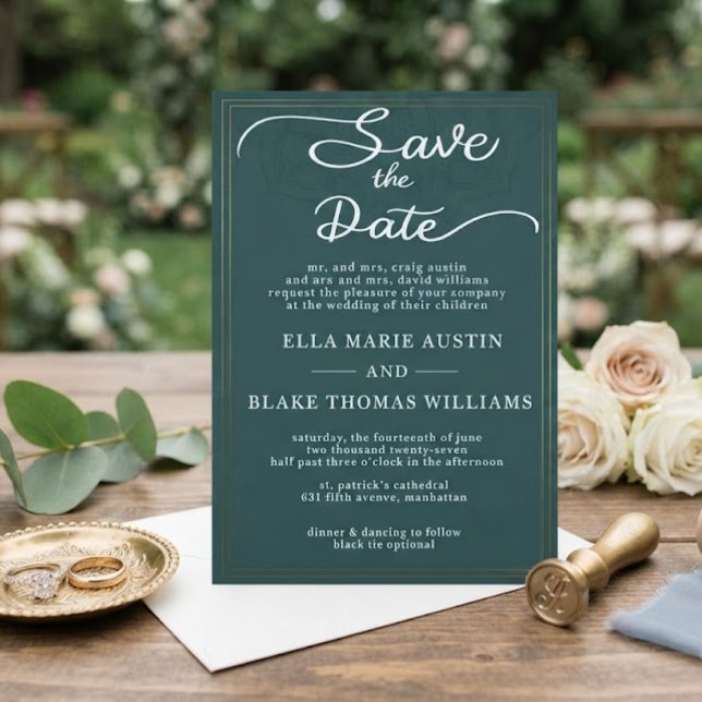 Modern Romantic Script Save the Date Invitation (Creator Uploaded)