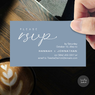 Modern Romantic Wedding Invites RSVP Reminder Card