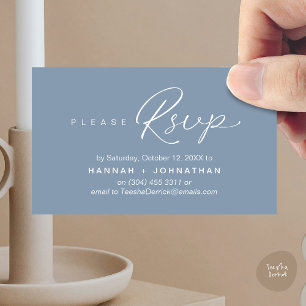 Modern Romantic Wedding Invites RSVP Reminder Card