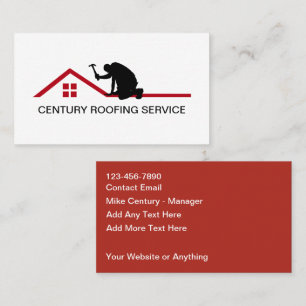 Modern Roofing And Construction Business Cards