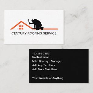 Modern Roofing And Construction Business Cards