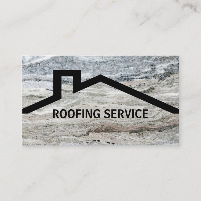 Modern Roofing Services Business Card (Front)