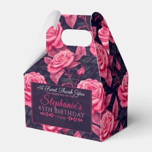 Modern Rose Birthday Favour Box For Garden Birthda