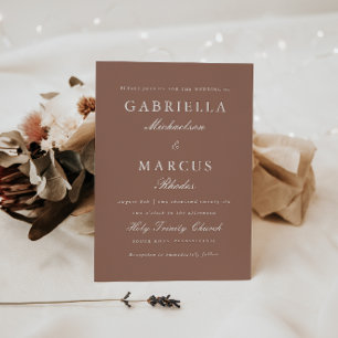 Modern Rose Blush Wedding Invitation