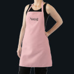 Modern rose brown pink custom name text monogram apron<br><div class="desc">Minimalist modern rosy brown custom name text monogram Initials elegant chic kitchen Apron.
Customisable black text,  rosy brown rose pink solid plain colour background.

Great for cooks,  chefs,  pottery,  ceramics,  crafts,  work,  kitchen,  baking,  bbq,  grill,  and also businesses and stores,  etc</div>