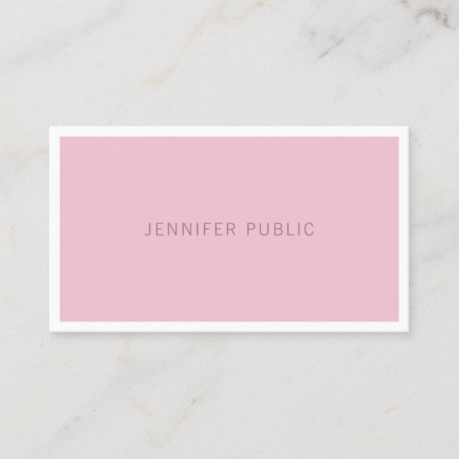 Modern Rose Colour Creative Template Professional Business Card (Front)
